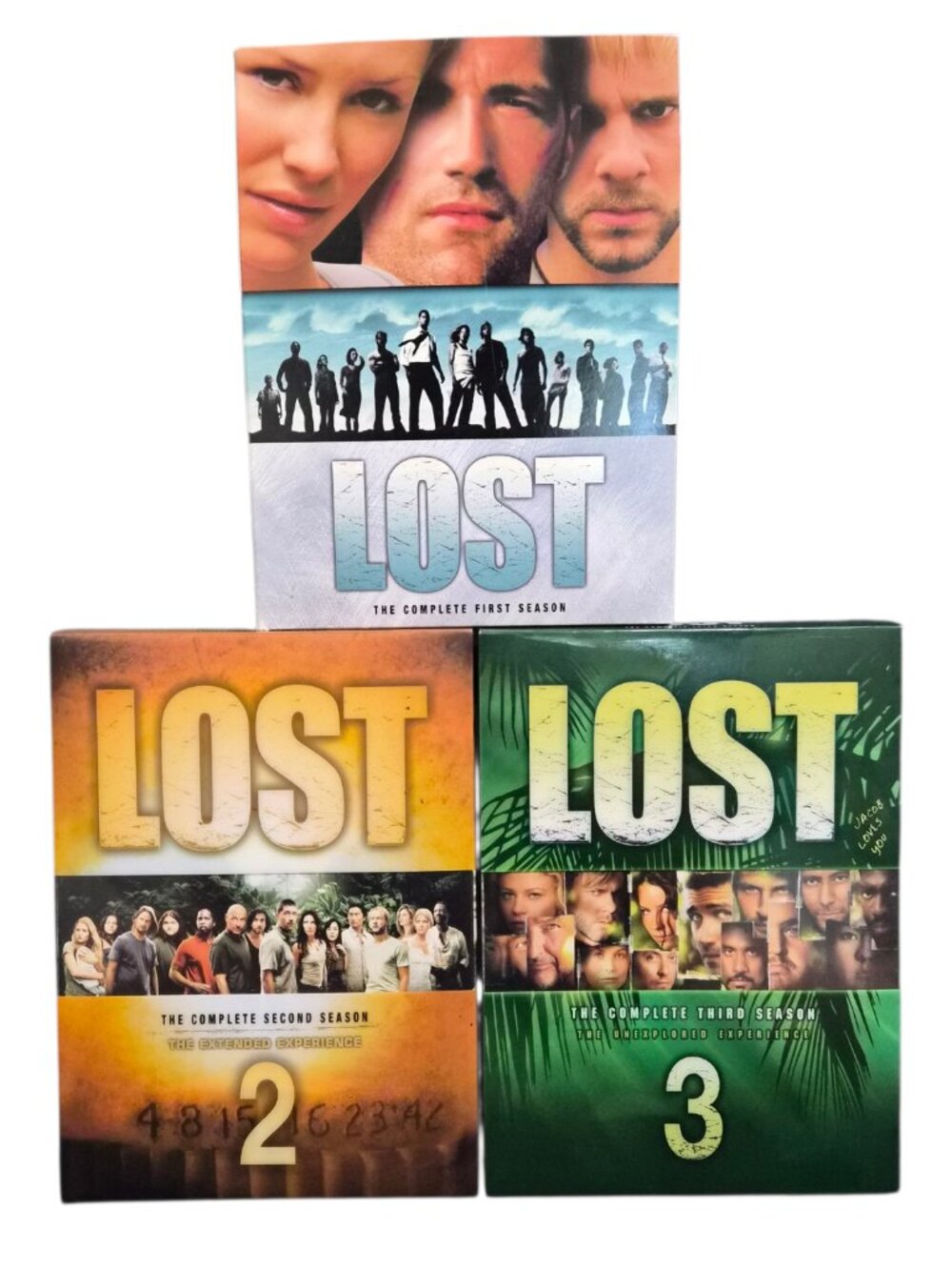LOST Series Seasons 1, 2, 3 DVD - 1 & 2 Excellent Condition, 3 Minor Scratches